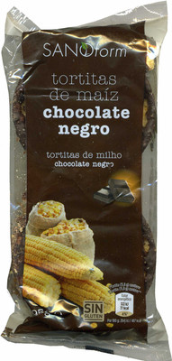 Tortitas de maíz con chocolate negro "Sanoform"