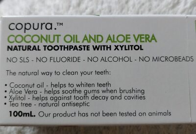 Dentifrice coconut oil and aloe vera