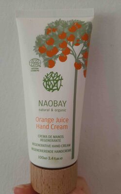 Crema de manos regenerante orange juice. Naobay