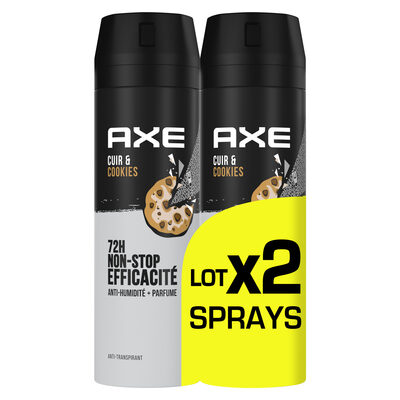 AXE Anti-transpirant Homme Collision Cuir & Cookies 72h Lot 2x200ml