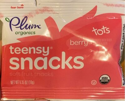 BERRY FLAVORED TEENSY SNACKS SOFT FRUIT SNACKS, BERRY