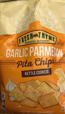 GARLIC PARMESAN KETTLE COOKED PITA CHIPS, GARLIC PARMESAN