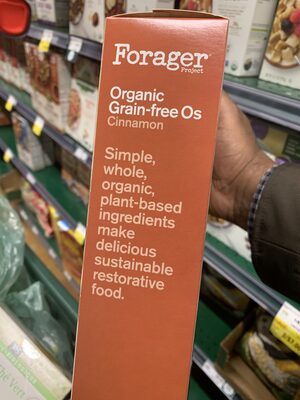 CINNAMON ORGANIC GRAIN-FREE OS TOASTED CASSAVA CEREAL WITH PLANT PROTEIN, CINNAMON