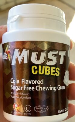 COLA FLAVORED SUGAR FREE CHEWING GUM CUBES, COLA