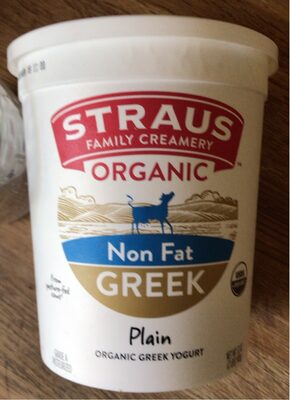 PLAIN ORGANIC GREEK NON FAT YOGURT, PLAIN