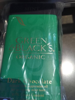 CADBURY GREEN & BLACK'S CHOCOLATE BAR MINT INFUSED DARK 10X3.5 OZ