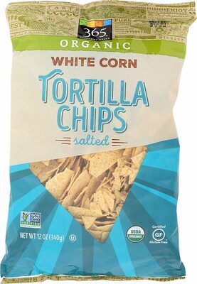 WHITE CORN ORGANIC TORTILLA CHIPS, WHITE CORN