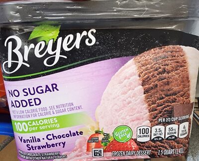 Breyers no sugar added vanilla chocolate strawberry