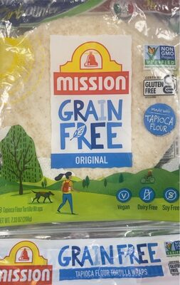 GRAIN FREE ORIGINAL TAPIOCA FLOUR TORTILLA WRAPS, GRAIN FREE