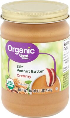 CREAMY ORGANIC STIR PEANUT BUTTER, CREAMY