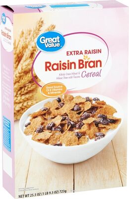 EXTRA RAISIN BRAN WHEAT FLAKES WITH RAISINS, EXTRA RAISIN BRAN