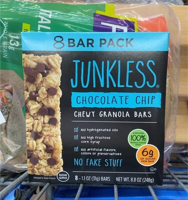 CHOCOLATE CHIP CHEWY GRANOLA BARS, CHOCOLATE CHIP