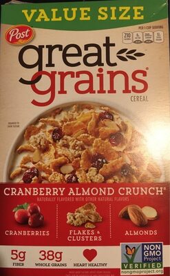 CRANBERRY ALMOND CRUNCH CEREAL, CRANBERRY ALMOND CRUNCH