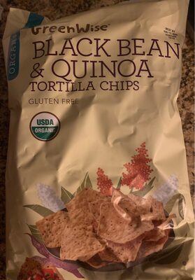 GLUTEN FREE BLACK BEAN & QUINOA TORTILLA CHIPS, BLACK BEAN & QUINOA