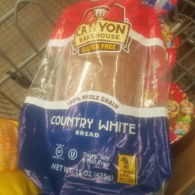 COUNTRY WHITE 100% WHOLE GRAIN BREAD, COUNTRY WHITE