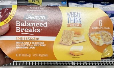 CHEESE & CRACKERS MONTEREY JACK & MILK CHEDDAR CHEESES AND WHEAT THINS MINI ORIGINAL SNACKS, CHEESE & CRACKERS