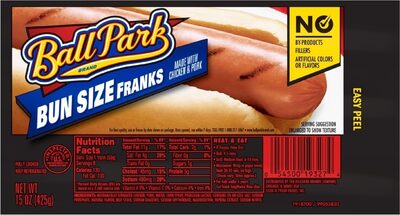 CHICKEN & PORK BUN SIZE FRANKS, CHICKEN & PORK