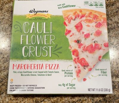 Cauliflower crust margarita pizza