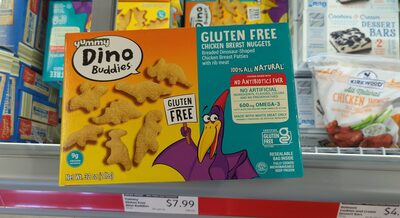 BREADED DINOSAUR-SHAPED CHICKEN BREAST PATTIES WITH RIB MEAT NUGGETS, CHICKEN BREAST NUGGETS