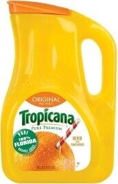 Tropicana Pure Premium Original Orange Juice No Pulp 89 Fluid Ounce Plastic Bottle