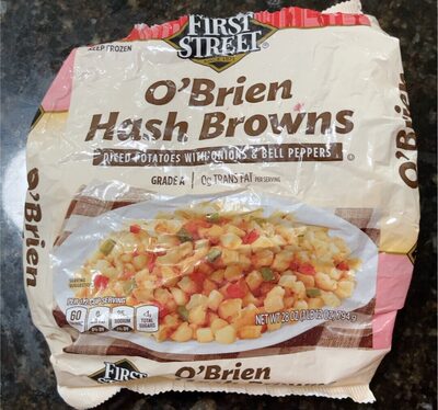 O' BRIEN HASH BROWNS DICED POTATOES WITH ONIONS & BELL PEPPERS