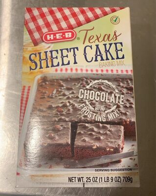 CHOCOLATE TEXAS SHEET CAKE BAKING MIX WITH FROSTING, CHOCOLATE