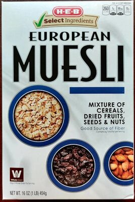 EUROPEAN MUESLI MIXTURE OF CEREALS, DRIED FRUITS, SEEDS & NUTS, EUROPEAN MUESLI