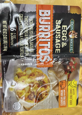 Egg & Sausage Breakfast Burrito