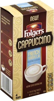 FRENCH VANILLA CAPPUCCINO INSTANT COFFEE BEVERAGE MIX PACKETS, FRENCH VANILLA