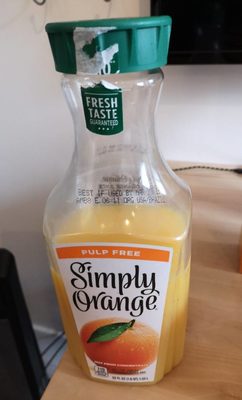 Simply Orange Pulp Free Juice Bottle, 52 fl oz