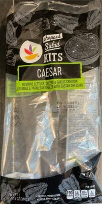 CAESAR ROMAINE LETTUCE, CHEESE & GARLIC CROUTON CRUMBLES, PARMESAN CHEESE WITH CAESAR DRESSING CHOPPED SALAD KITS, CAESAR