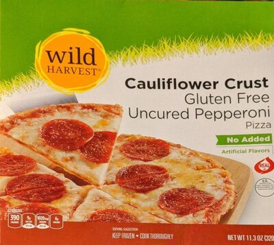 CAULIFLOWER CRUST GLUTEN FREE UNCURED PEPPERONI PIZZA, UNCURED PEPPERONI