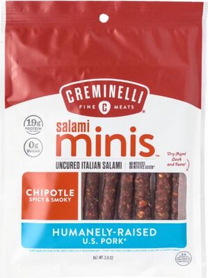 CHIPOTLE SPICY & SMOKY UNCURED ITALIAN SALAMI CHARCUTERIE - GRADE SNACKING, CHIPOTLE