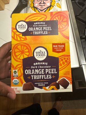 DARK CHOCOLATE ORANGE PEEL TRUFFLES, DARK CHOCOLATE