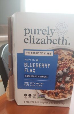 BLUEBERRY FLAX WITH PREBIOTIC FIBER SUPERFOOD OATMEAL, BLUEBERRY FLAX