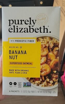 BANANA NUT WITH PREBIOTIC FIBER SUPERFOOD OATMEAL, BANANA NUT