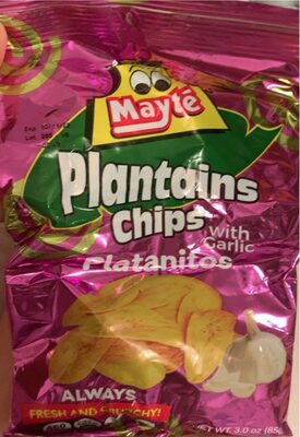 GARLIC PLANTAINS CHIPS, GARLIC