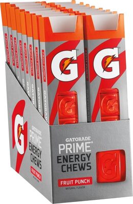 Gatorade Prime Energy Chews Fruit Punch 1 Ounce Sleeve
