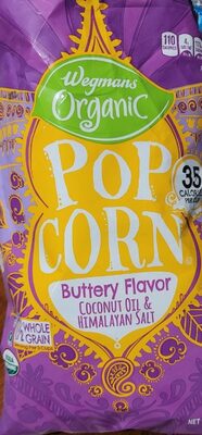 Wegmans Pop corn Buttery Flavor coconut oil &Himalayan salt