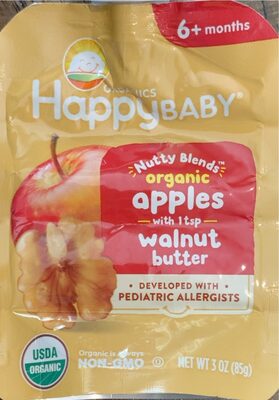 Happybaby Organic apples with 1tsp walnut butter