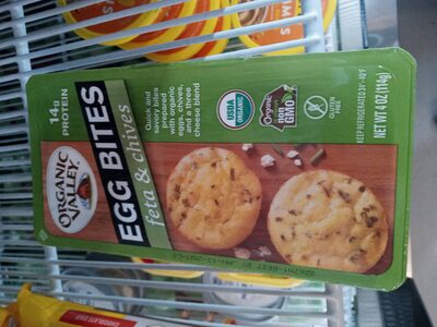 FETA & CHIVES COTTAGE, SHARP CHEDDAR AND FETA CHEESES, WITH CHIVES EGG BITES, FETA & CHIVES