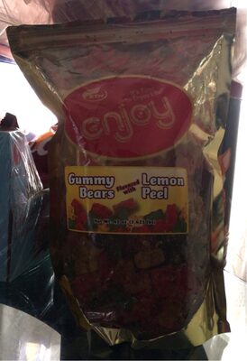 GUMMY BEARS FLAVORED WITH LEMON PEEL CANDY, GUMMY BEARS WITH LEMON PEEL