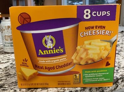 Annie's Real Aged Cheddar Mac N Cheese Microwave Cup 8 Pack
