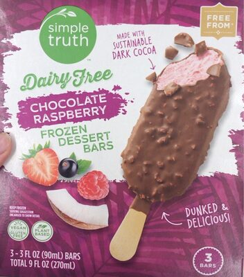 CHOCOLATE RASPBERRY DAIRY FREE FROZEN DESSERT BARS, CHOCOLATE RASPBERRY