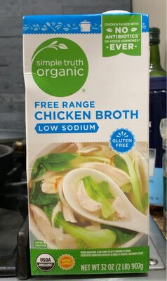 CHICKEN LOW SODIUM FREE RANGE BROTH, CHICKEN