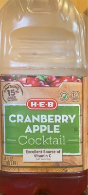 CRANBERRY APPLE COCKTAIL JUICE FROM CONCENTRATE, CRANBERRY APPLE