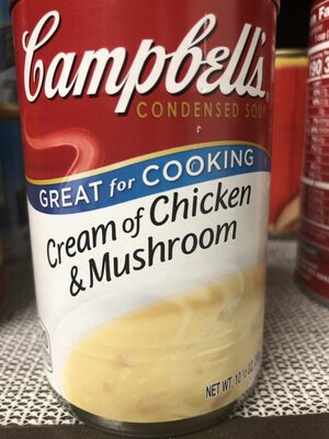 Campbell's Condensed Cream of Chicken & Mushroom Soup, 10.5 Ounce Can