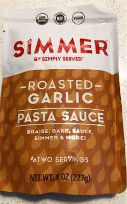 SIMPLY SERVED ROASTED GARLIC PASTA SAUCE, ROASTED GARLIC
