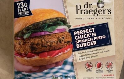 CHICK'N SPINACH PESTO PERFECT BURGERS, CHICK'N SPINACH PESTO