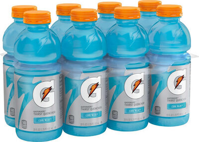 Gatorade Thirst Quencher Cool Blue Raspberry (8 - 20 Fluid Ounce) 160 Fluid Ounce 8 Pack Plastic Bottle